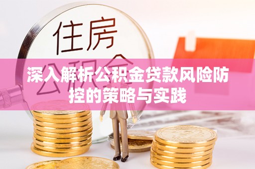 武江深入解析公积金贷款风险防控的策略与实践