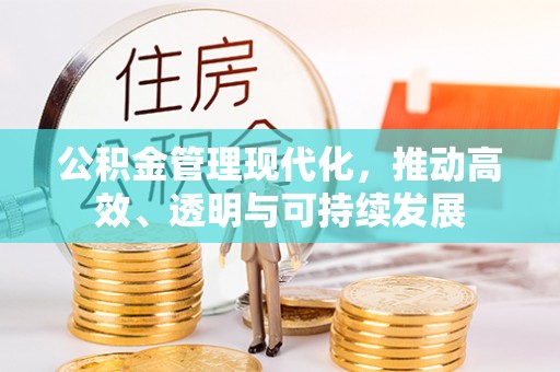 武江公积金管理现代化，推动高效、透明与可持续发展