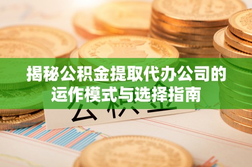 武江揭秘公积金提取代办公司的运作模式与选择指南