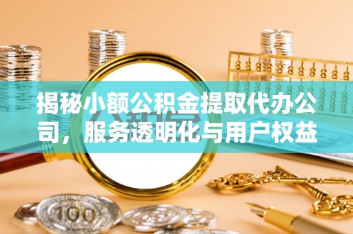 武江揭秘小额公积金提取代办公司，服务透明化与用户权益保障