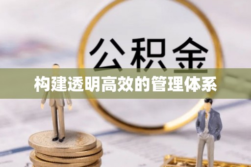 武江构建透明高效的管理体系