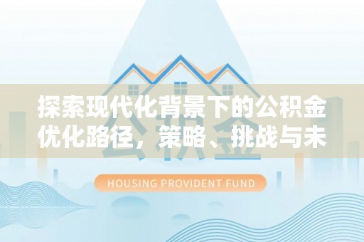 武江探索现代化背景下的公积金优化路径，策略、挑战与未来展望