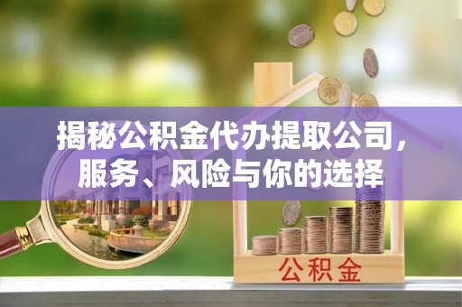 武江揭秘公积金代办提取公司，服务、风险与你的选择