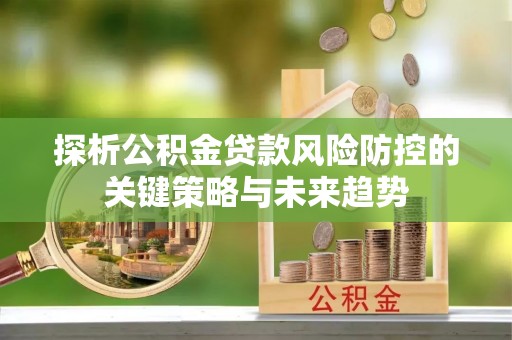 武江探析公积金贷款风险防控的关键策略与未来趋势
