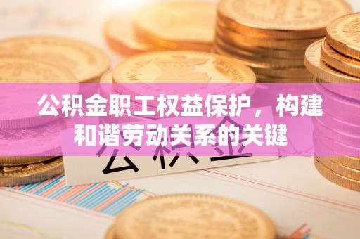 武江公积金职工权益保护，构建和谐劳动关系的关键