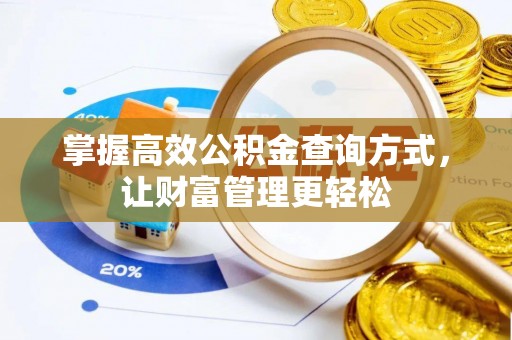 武江掌握高效公积金查询方式，让财富管理更轻松