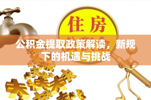 武江公积金提取政策解读，新规下的机遇与挑战