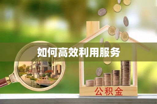 武江如何高效利用服务