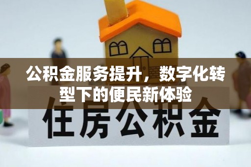 武江公积金服务提升，数字化转型下的便民新体验