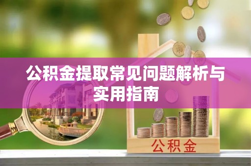 武江公积金提取常见问题解析与实用指南