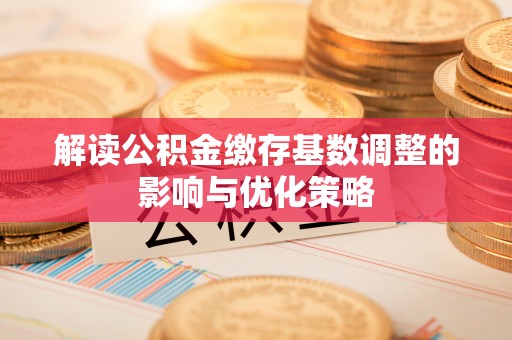 武江解读公积金缴存基数调整的影响与优化策略