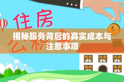 武江揭秘服务背后的真实成本与注意事项