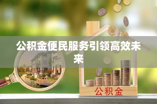 武江公积金便民服务引领高效未来