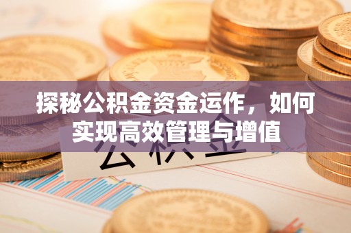 武江探秘公积金资金运作，如何实现高效管理与增值