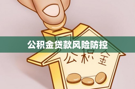 武江公积金贷款风险防控