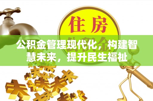 武江公积金管理现代化，构建智慧未来，提升民生福祉